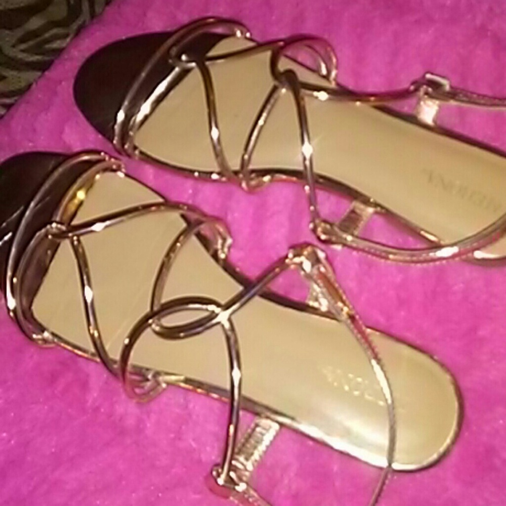 Beautiful gold sandals
